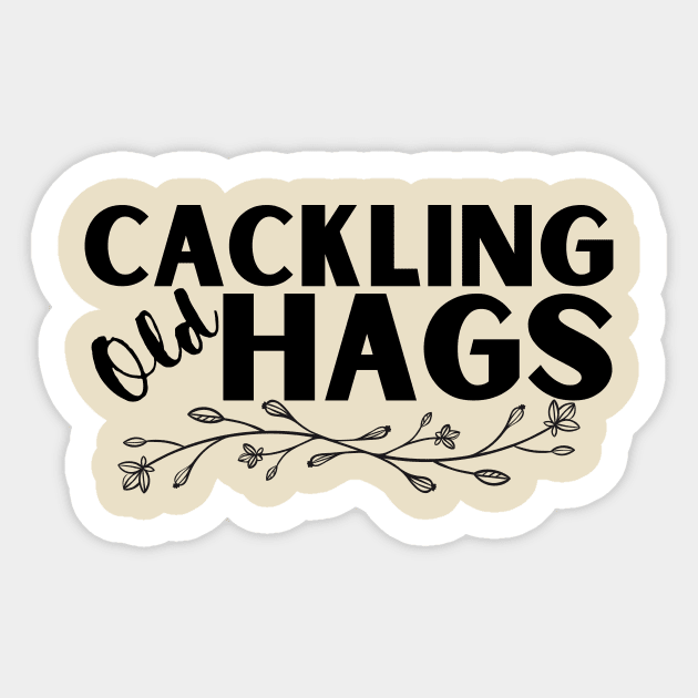 Cackling Old Hags 1 Sticker by Pink Man